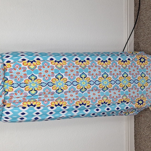 Ruby Rd. Patio Placement Printed Venezia Boho Coastal Relaxed Fit Maxi Dress-1X - Picture 4 of 14